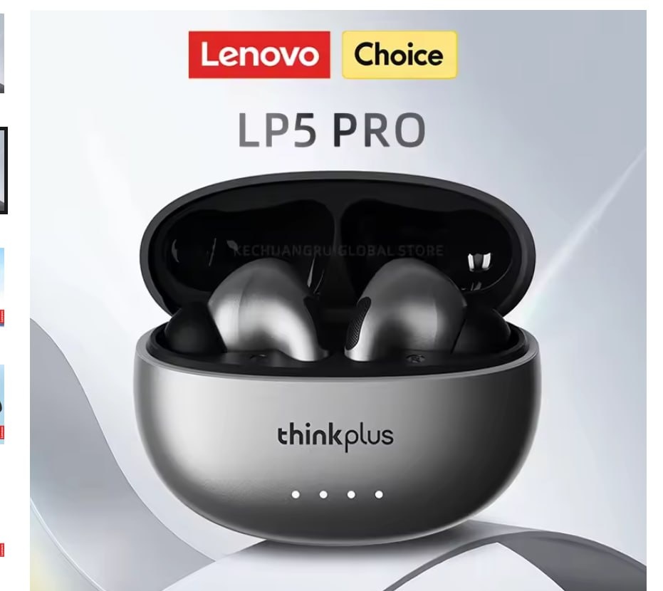 AliExpress  -  Fones de Ouvido Sem Fio Lenovo LP5 PRO Bluetooth 5.4 TWS