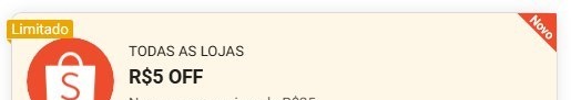 NOVO CUPOM SHOPEE