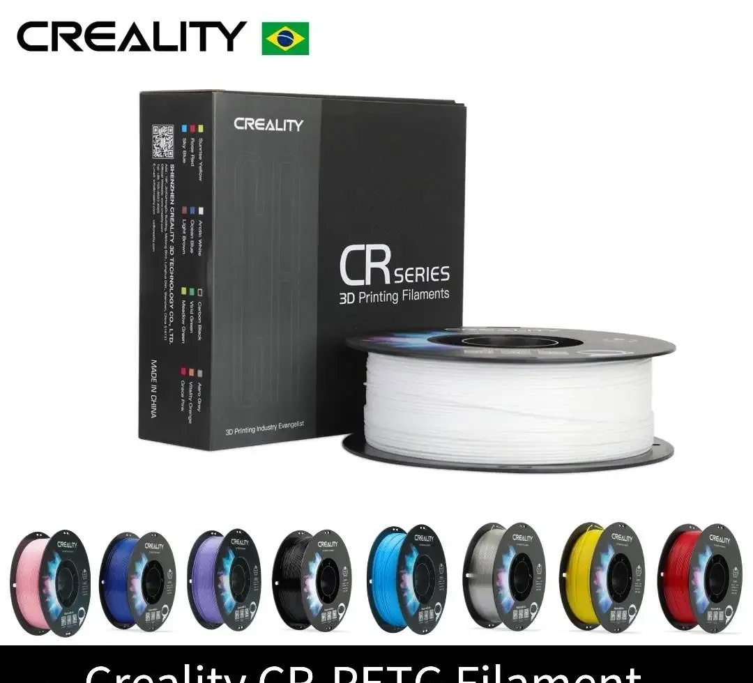 Filamento para Impressoras 3D CREALITY CR-PETG 1 KG 1,75mm Ecológico, Sem Odor e Não Tóxico, Alta Estabilidade e Resistência à Umidade