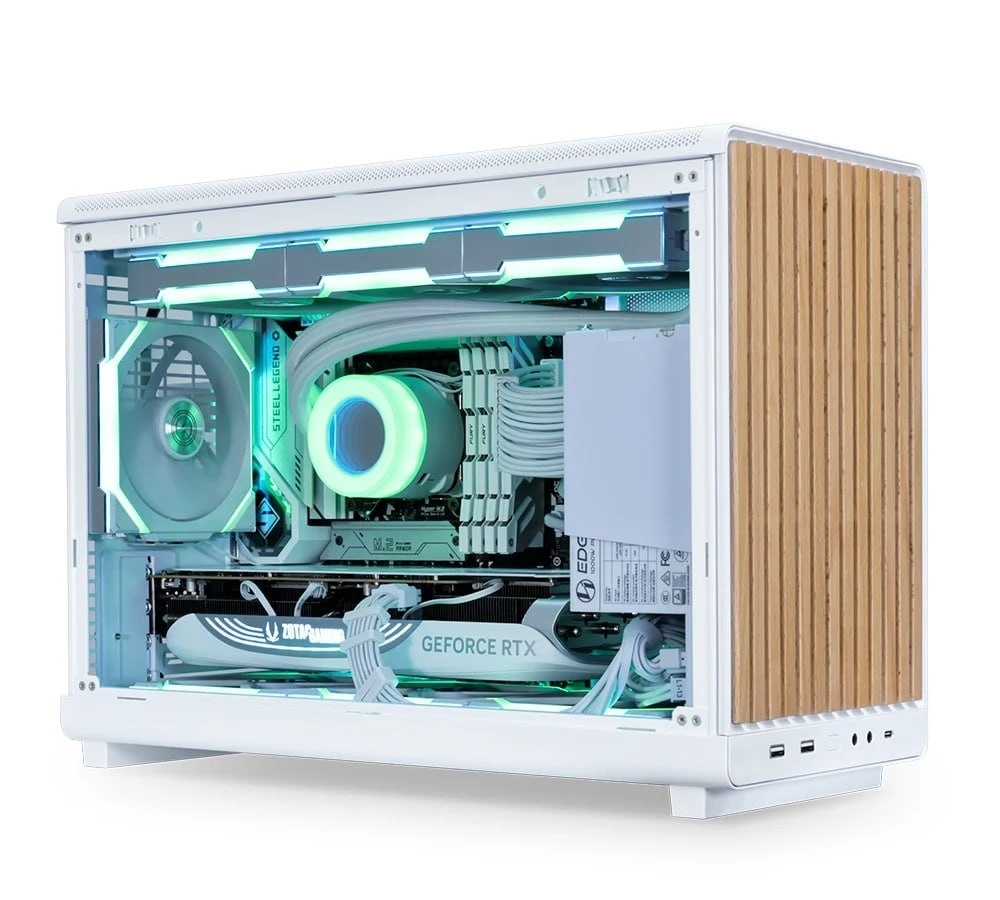 Gabinete Gamer Lian Li A3-mATX WDG, Micro-ATX, Painel Frontal em Madeira, Lateral em Mesh, Branco - A3-MATX-WDG BRANCO