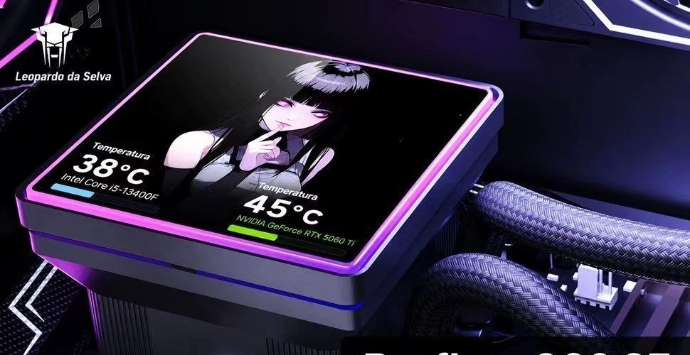 Water Cooler Jungle Leopard ProFlow 360 SE Com tela LCD de 4 Polegadas 360mm, pro flow
