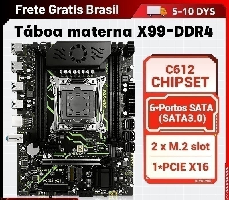 Kit X99 XD4  Xeon E5 2682V4, Chipset C612, Quad Channel, Secure Boot, TPM 2.0