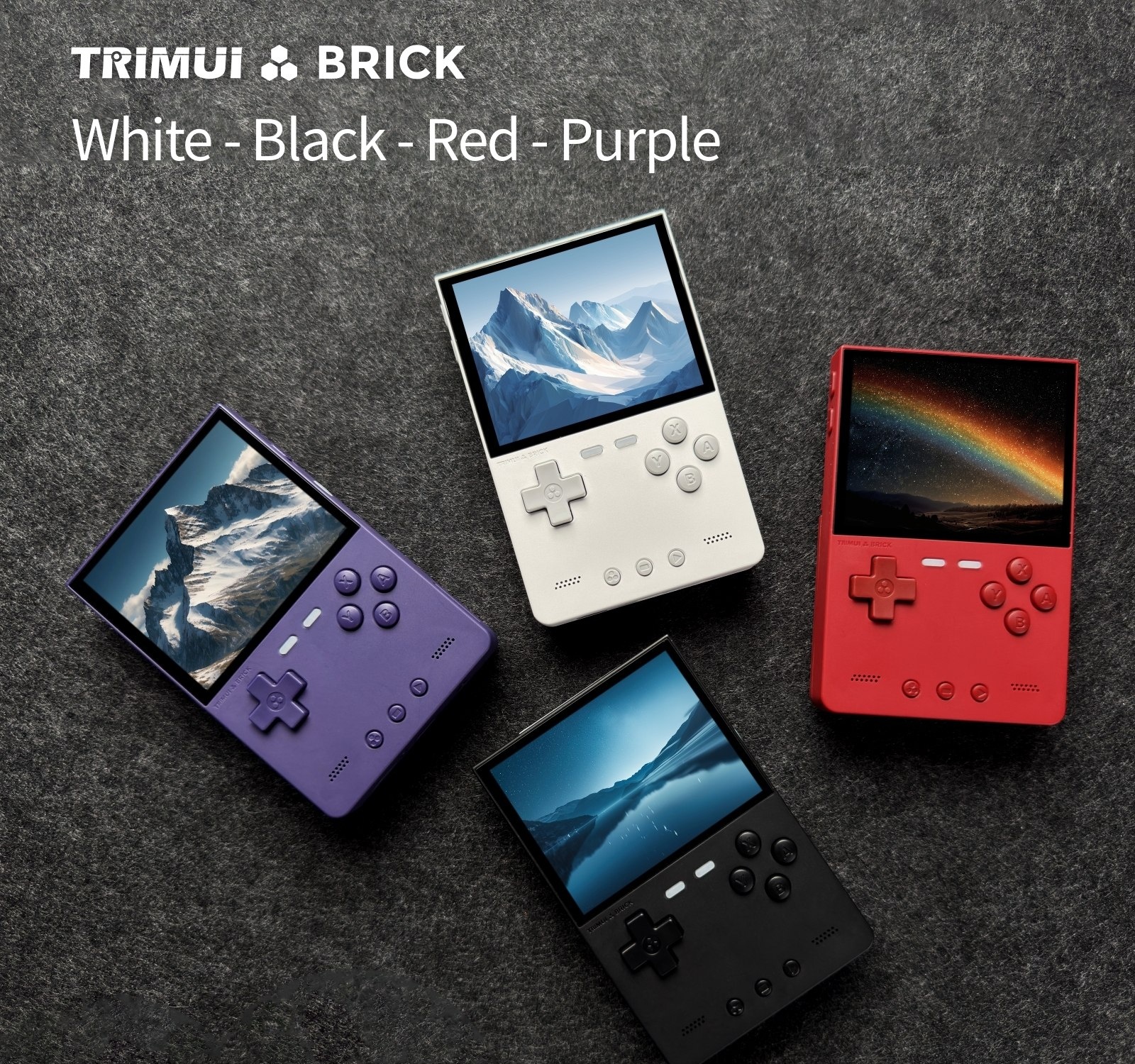 Console Portátil Retro TRIMUI BRICK CNC de Metal com Wifi, Tela IPS de 3.2p 1024x768 Linux, 3000mAh