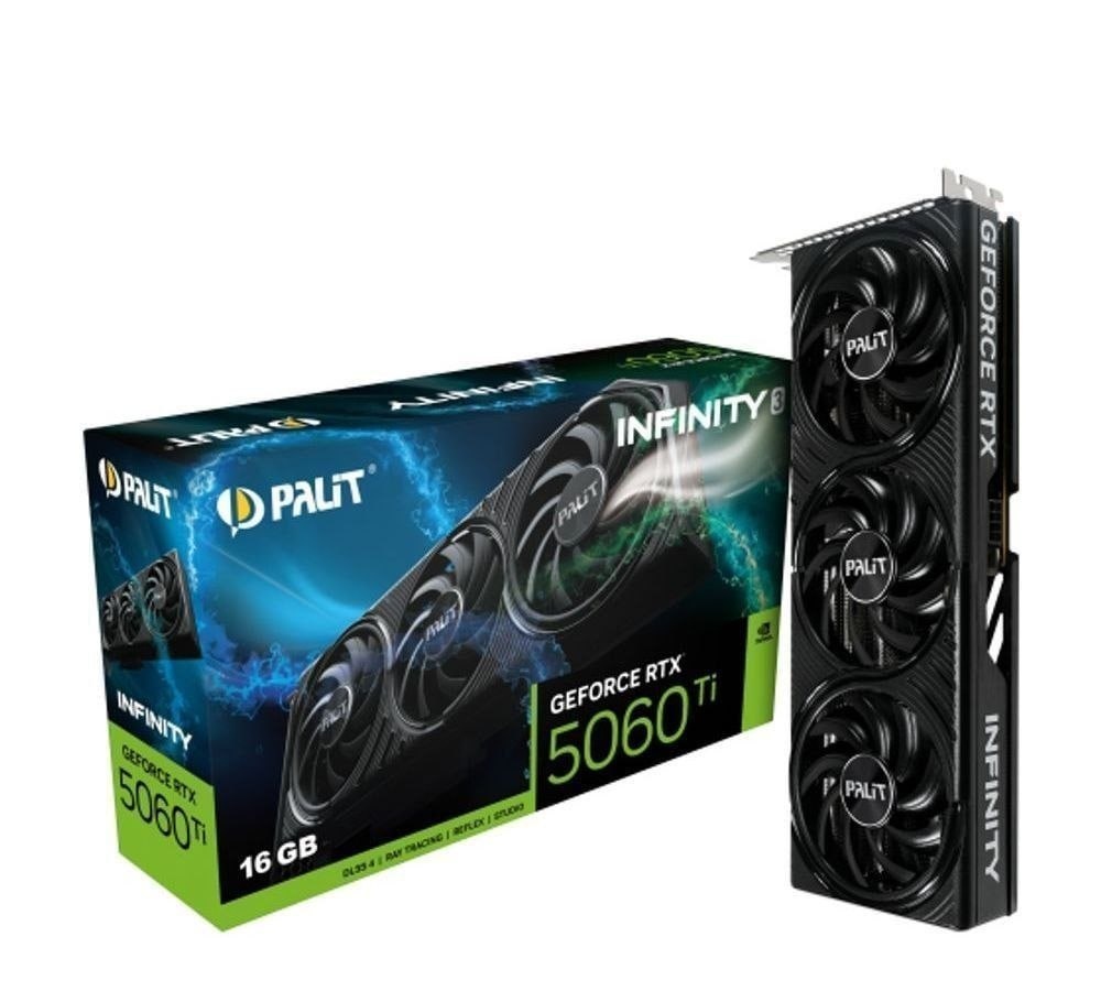 Placa de Video Geforce Nvidia Palit Rtx 5060 Ti 16Gb Infinity 3 Gddr7 Ne7506ts19t1-Gb2061s
