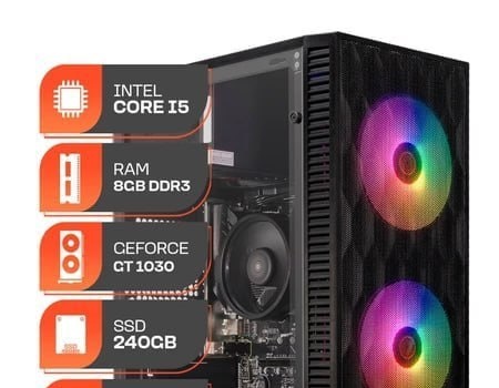 Pc Gamer Forge, Intel Core i5, Gt 1030 2Gb, 8Gb De Ram, Ssd 240Gb, Fonte 500w