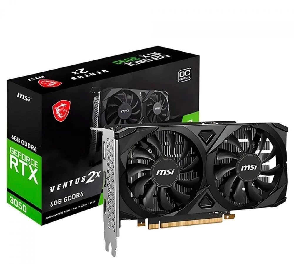 Placa de Vídeo MSI GeForce RTX 3050 Ventus 2X OC, 6GB, GDDR6, 96 bits, 912-V812