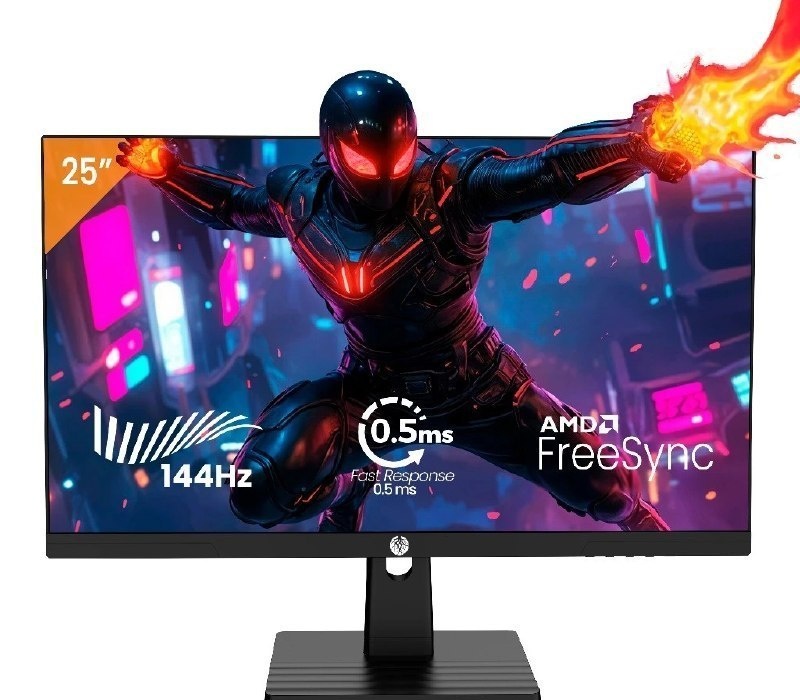 Monitor Gamer Haiz 24.5 Ips 0.5 ms Fhd 144hz Hdmi Dp Vesa