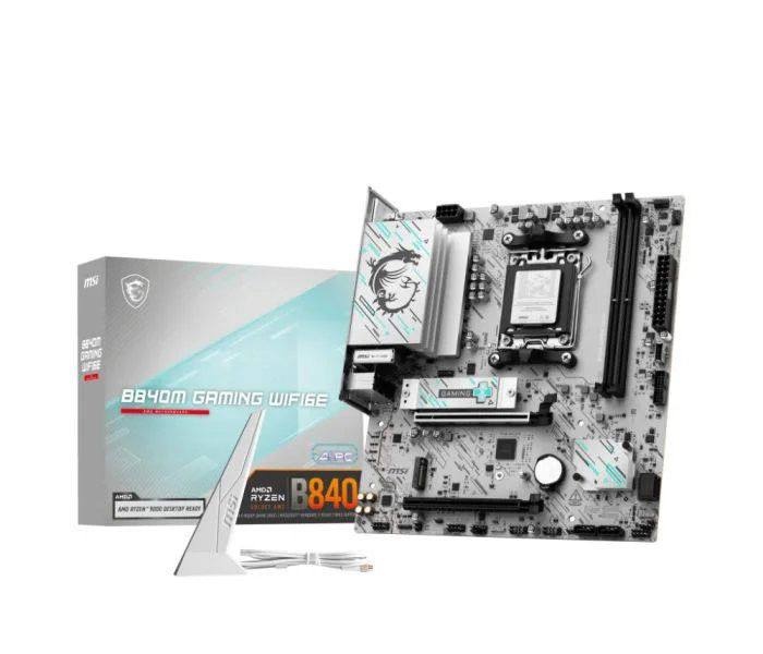 Placa Mãe MSI B840m Gaming WiFi 6e AM5 DDR5 mATX Ryzen M.2 NVME HDMI DP Gamer
