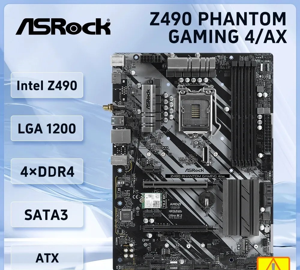 Placa Mãe LGA1200 Asrock Z490 Phantom Gaming 4AX USADA