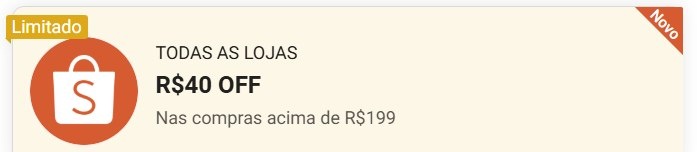 NOVO CUPOM SHOPEE