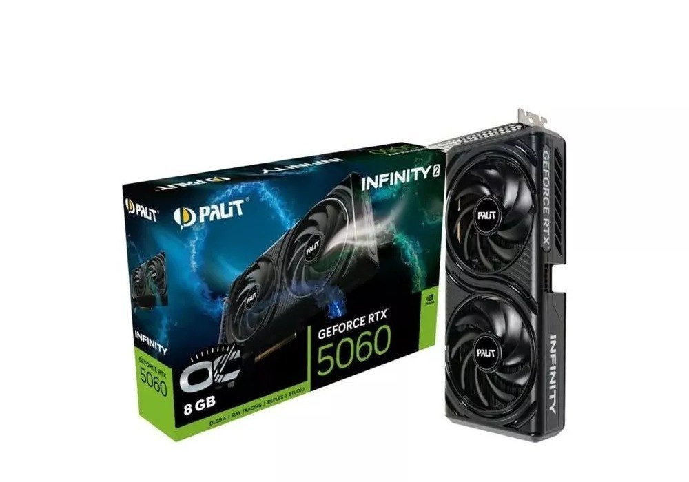 RTX 5060 Placa de Vídeo NVIDIA GeForce PALIT RTX5060 8GB INFINITY 2 OC GDDR7 - 0120111-01