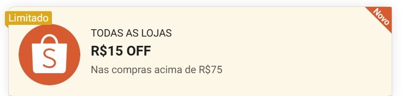 NOVO CUPOM SHOPEE