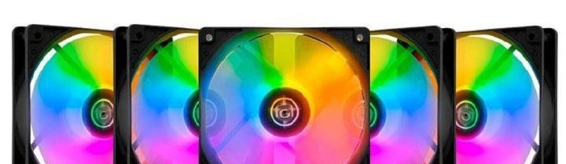 Kit Ventoinhas TGT Striker, Rainbow, 5x120mm, TGT-STK5-BLRBW