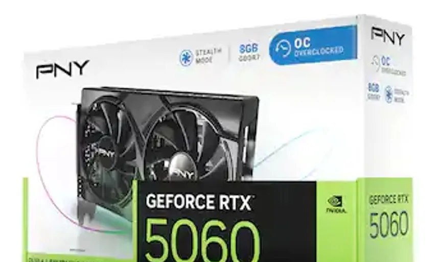 Placa De Vídeo Nvidia Geforce Pny RTX 5060 8GB Dual Fan Oc