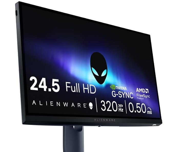 Monitor Gamer Alienware 25 Full HD 1920 x 1080  320Hz  Fast IPS 0,5ms com AMD FreeSync Premium e NVIDIA G-SYNC  AW2525HM
