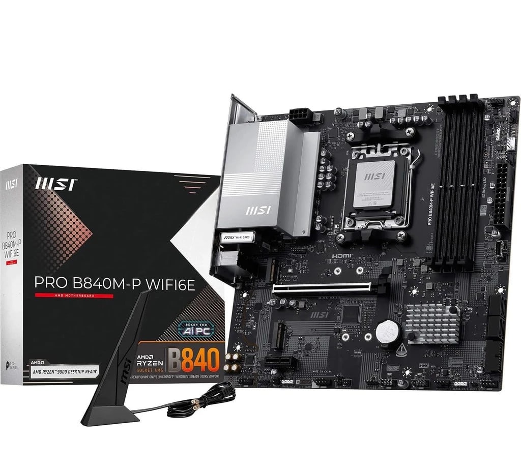 Placa Mae Msi Pro B840m-P Wifi6e Amd Ryzen Am5 Ddr5 Matx M.2 Nvme Hdmi - B840m-P