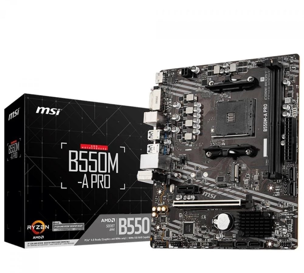 Placa Mãe Msi B550m-a Pro Am4 2xDDR4 Chipset Amd B550 Matx