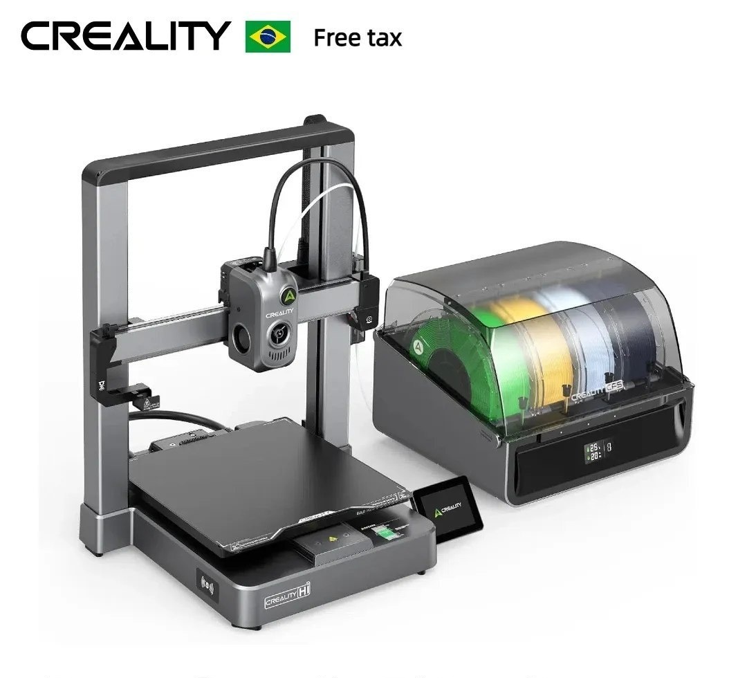 Impressora 3D Creality Hi Combo Multicor, Impressão em Alta Velocidade de 500mms, Nivelamento Automático, Grande Volume de Impressão 260x260x300mm