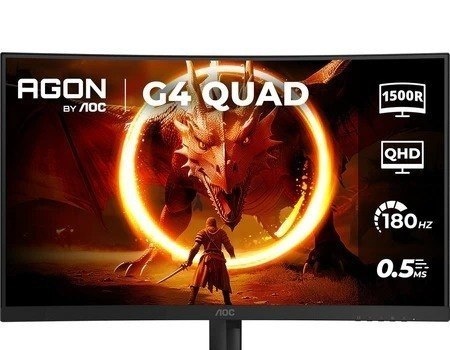 Monitor Gamer Curvo Aoc Agon Quad 32 180Hz 0,5ms Hdr10 Cq32g4e