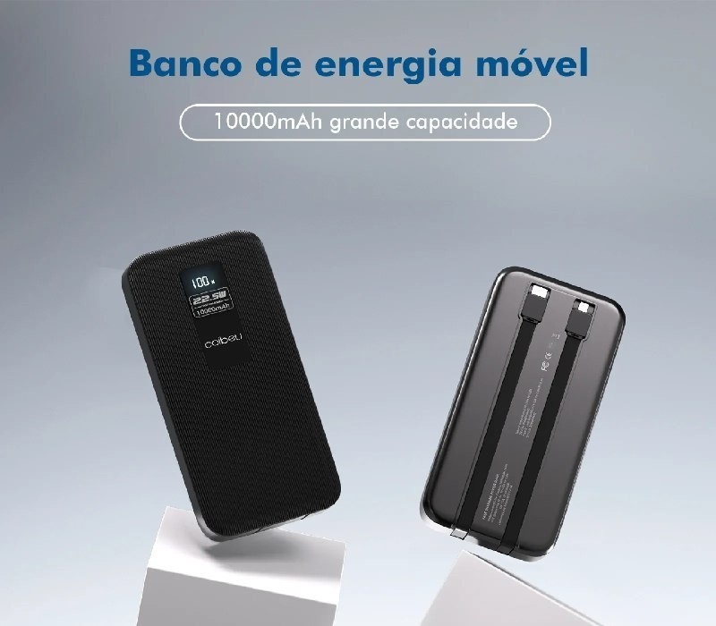 PowerBank Coibeu 10.000mAh 20.000mAh 23w Power Bank Carregador Smartphone Celular iPhone Samsung Android etc 10000 20000