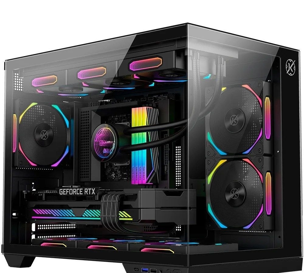 Gabinete Gamer Kalkan Saga, M-ATX, Mid Tower, Lateral em Vidro Temperado, Sem Fans, Preto - KLK00043
