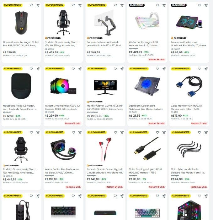 Cupom GAMER10