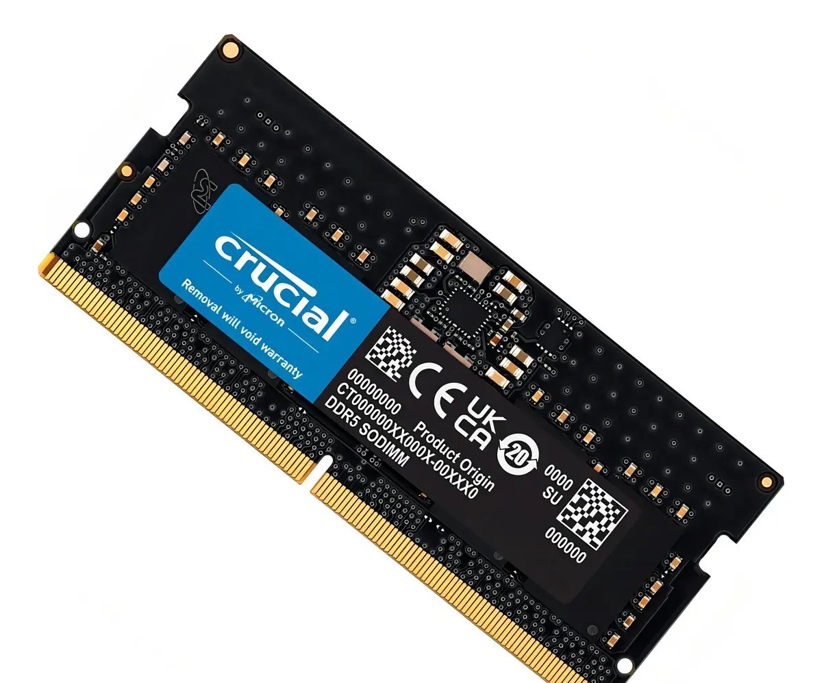 Memória Para Notebook Crucial 8GB DDR5 4800mhz Sodimm Ct8g48c40s5