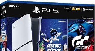 Amazon - PlayStation5 Slim Digital 825GB  Pacote ASTRO BOT e Gran Turismo 7