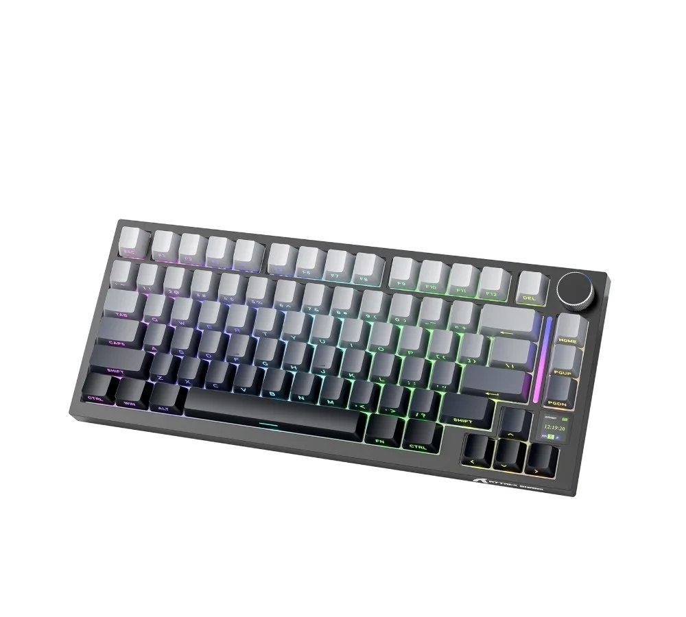 Teclado Mecânico Gamer Sem Fio Attack Shark X820 Ultra, RGB, Switch Shark, Moonlit Night - X820 ULTRA Moonlit Night