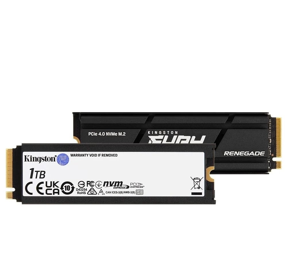 SSD Kingston Fury Renegade, 1TB, M.2 2280, PCIe 4.0 x4, NVMe, Leitura 7300 MBs, Gravação 6000MBs, com Dissipador, Compatível com PS5 - SFYRSK1000G