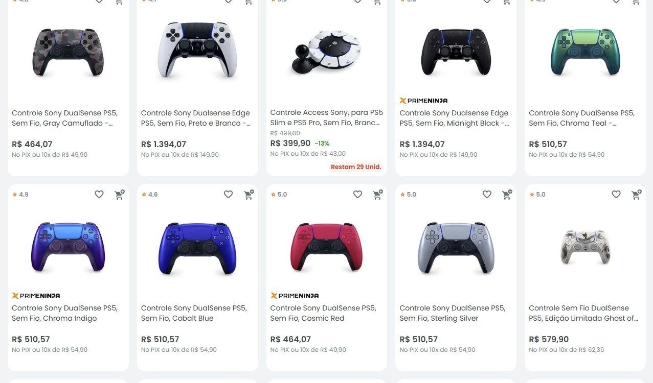 Novo Cupom Kabum em Controle Dualsense PS5