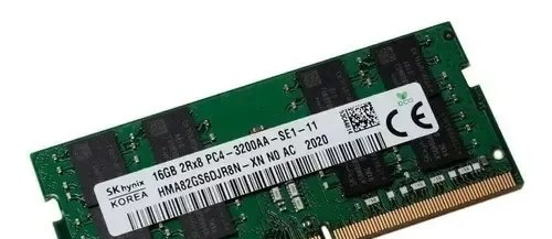 MercadoLivre - Memória NOTEbook SK HYNIX 16GB PC4-3200AA HMA82GS6DJR8N-XN 16 GB