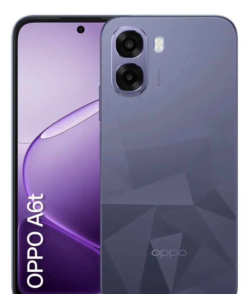 Smartphone OPPO A6t 128GB 12GB RAM 4GB  8GB RAM Virtual Bateria Gigante 6500 mAh Câmera AI Violeta