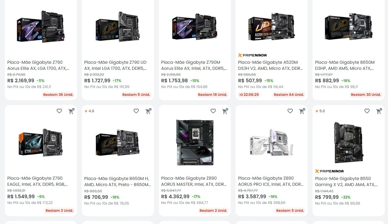 Novo Cupom Kabum em Placa Mãe Gigabyte