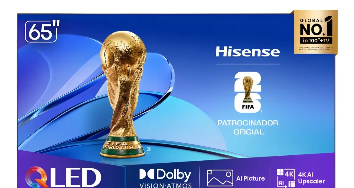 Smart TV Hisense HI-QLED 4K 65 Polegadas com Dolby Vision, Dolby Gaming e Alexa - 65Q6QV