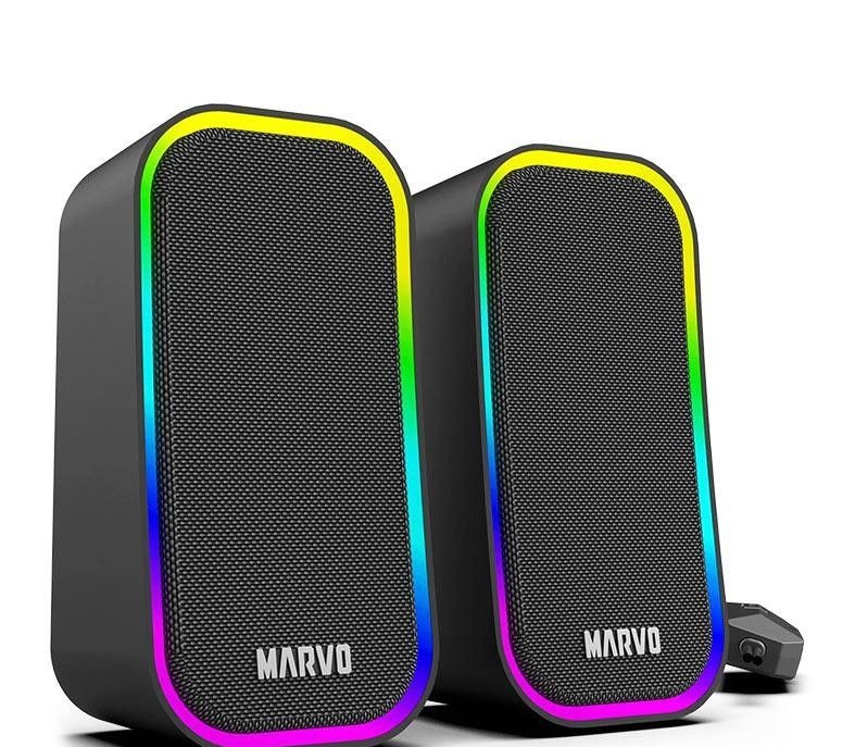 Shopee  Pichau - Caixa de Som Marvo SG-285, RGB, 3W RMS, Preta, SG-285-BK