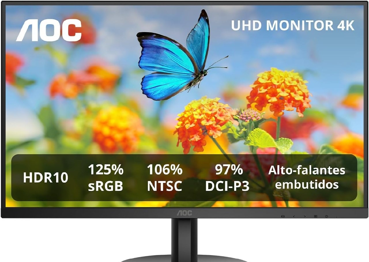 Monitor AOC 27 4K IPS 106 NTSC 97 DCI-P3 Speakers U27B3A