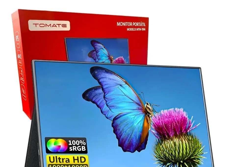 Monitor Portátil 15,6 Tomate MTM-1506 Full HD IPS Ultra Slim USB-CHDMI