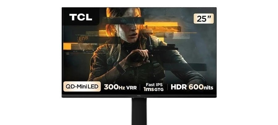 Monitor Gamer Tcl 25 Polegadas Qled Mini Led Full Hd G64 300Hz 1ms GtG Freesync Hdr 600 nits 25G64