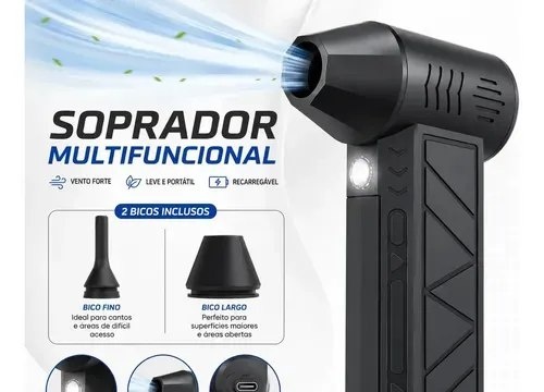 MercadoLivre - Mini Soprador De Ar Turbo Sem Fio Recarregável Usb Com Led
