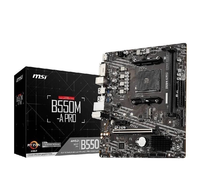 Placa Mãe Msi B550m-a Pro Am4 2xDDR4 Chipset Amd B550 Matx