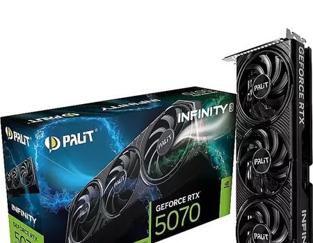 RTX 5070 Placa de Video GeForce NVIDIA PALIT RTX5070 12GB INFINITY 3 GDDR7 NE75070019K9-GB2050S