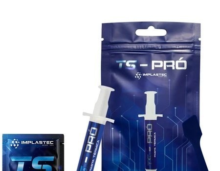 Pasta Térmica Implastec Ts Pro 4g, Espátula  Sachê Cleaner Cor Cinza