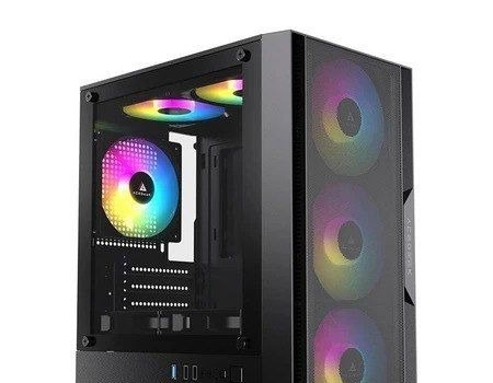 Gabinete Gamer Acegeek Stratus Mesh, Mid-Tower, Lateral de Vidro, Preto, AG-STRATUS-MESH-BK