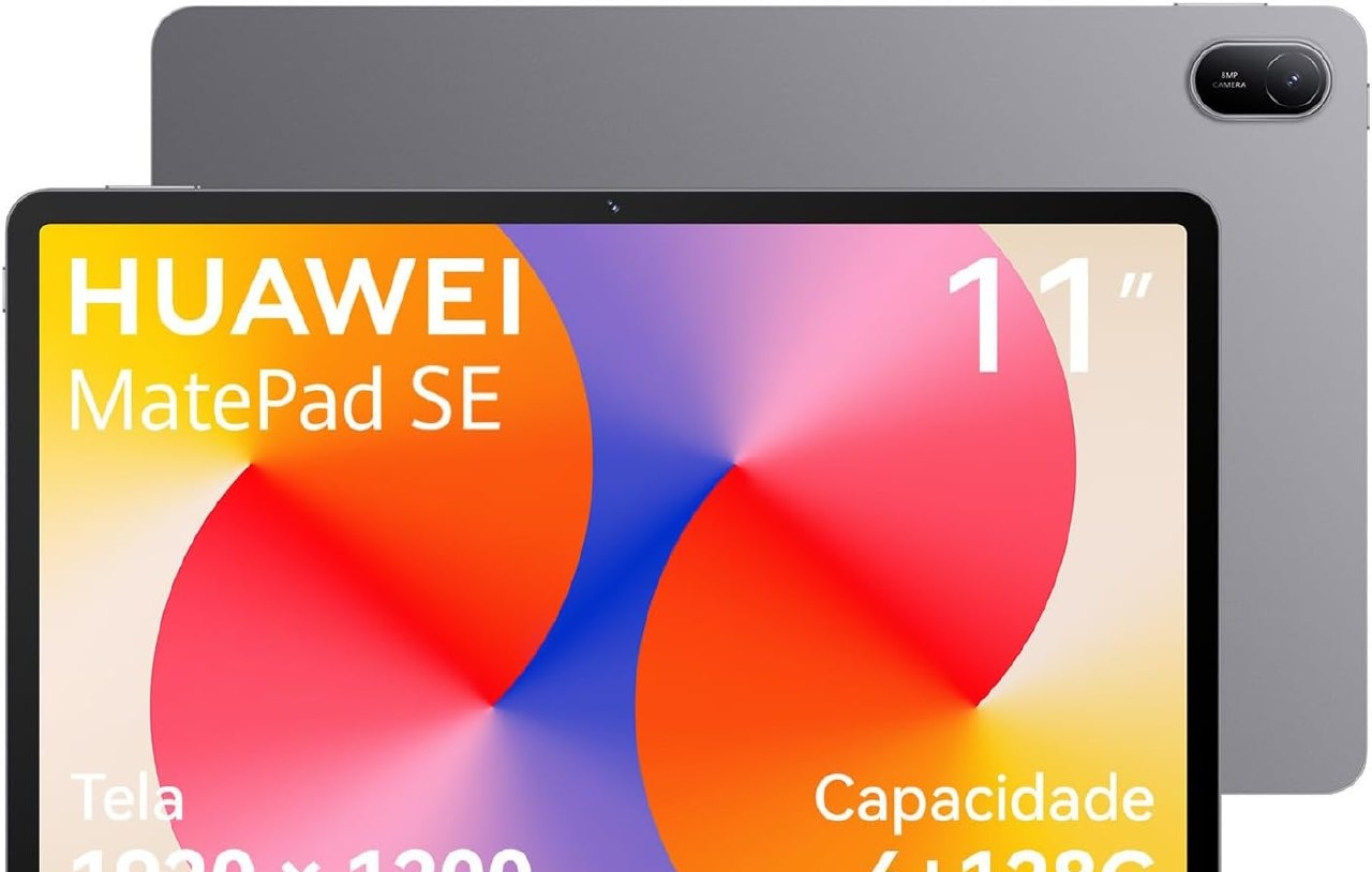 Tablet, HUAWEI MatePad SE 11, 6128GB, Tela HUAWEI FullView de 11 para Conforto Visual, Superbateria de 7700 mAh 22,5W, Câmera Traseira 8 MP, Câmera Frontal 5 MP, Cinza Nebula
