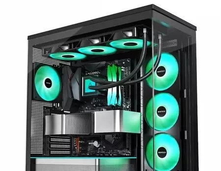 Gabinete Gamer Montech TG3, ARGB, Mid Tower, ATX, Sem Fonte, Com 4 Fans, Preto