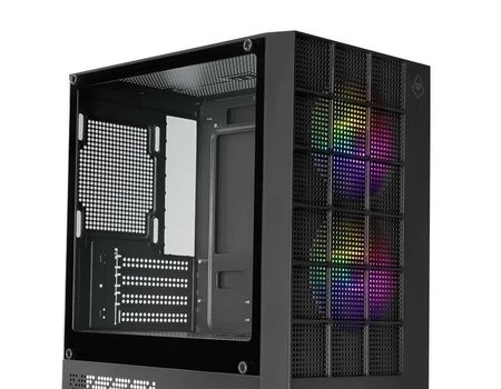 Gabinete Gamer Mancer Grimore, Mini-Tower, Lateral de Vidro, 2 Fans Rainbow, Preto, MCR-GRM-BK