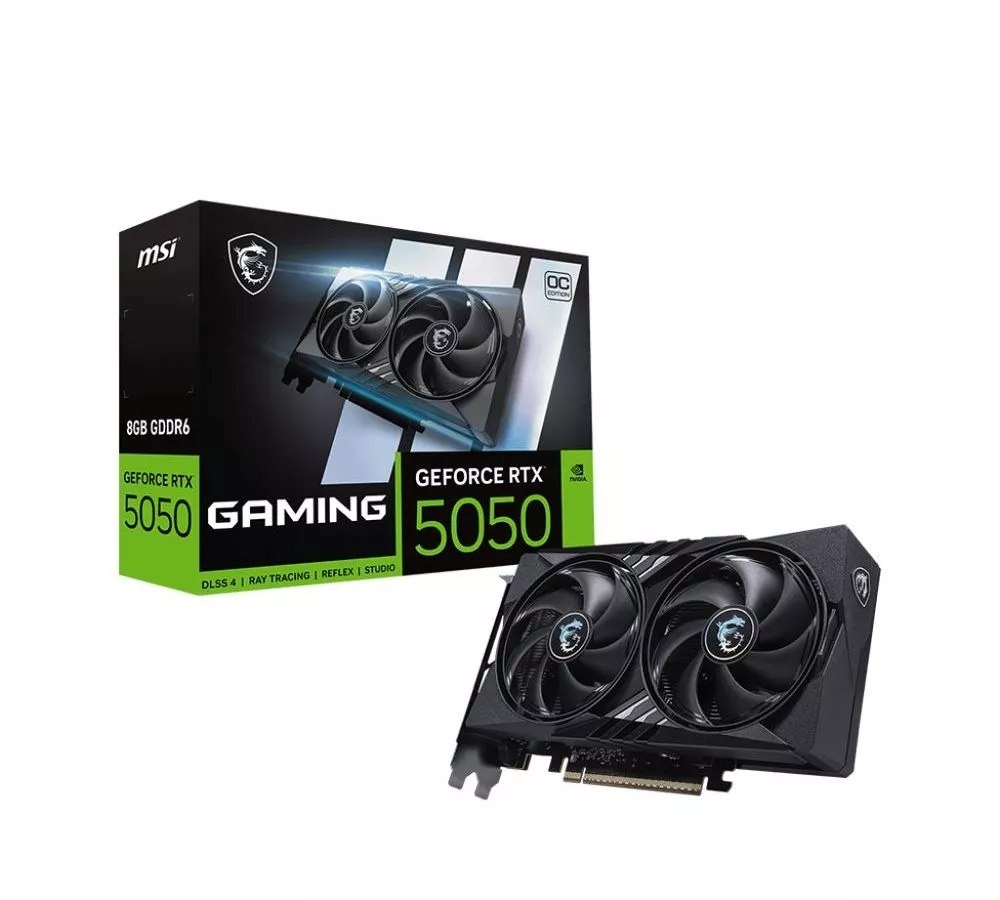 RTX 5050 Placa de Vídeo MSI NVIDIA GeForce RTX 5050 GAMING OC 8G 912-V538-009
