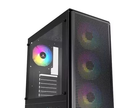 Gabinete Gamer Acegeek Qube Mesh, Mid-Tower, Lateral de Vidro, Preto, AG-QUBE-BK