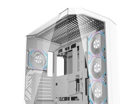 Gabinete Gamer Aigo Darkflash Arcee DY470,ARGB,Full-Tower,Lateral de Vidro,4Fans,Branco,DY470-WH-4F